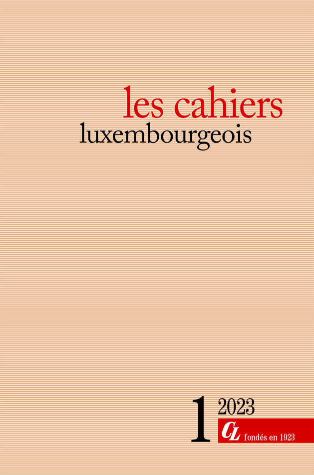 Couverture Cahiers luxembourgeois 2023-1